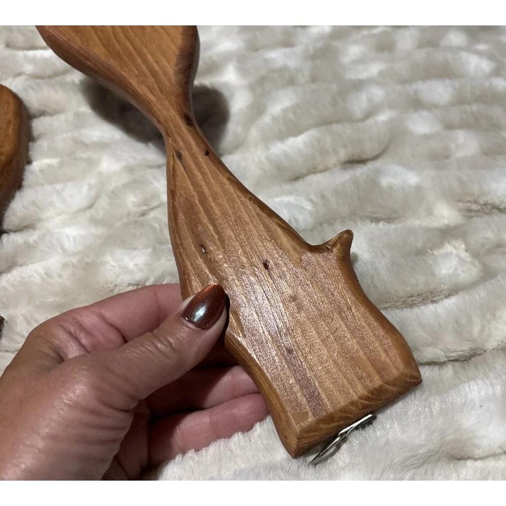 Set Of 2‎ Vintage Wooden Ducks Handmade Wall Decor Cottagecore Country Cottage
